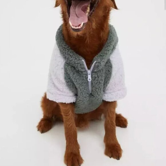 Offleash by Aerie Sherpa Dog Coat - Green/Lavendar - Picture 7 of 7